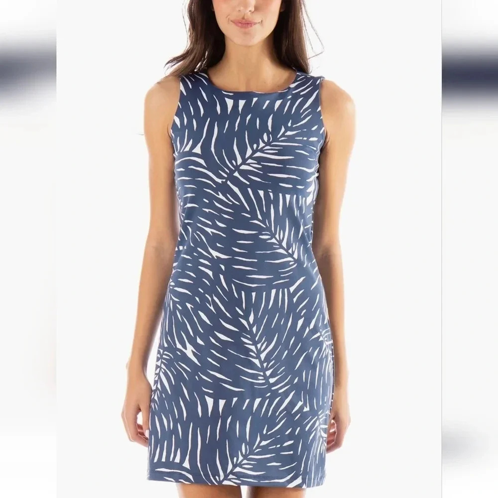 Maui Gold Ryder Dress in Palm Isle in Monomoy print - Picture 2 of 6